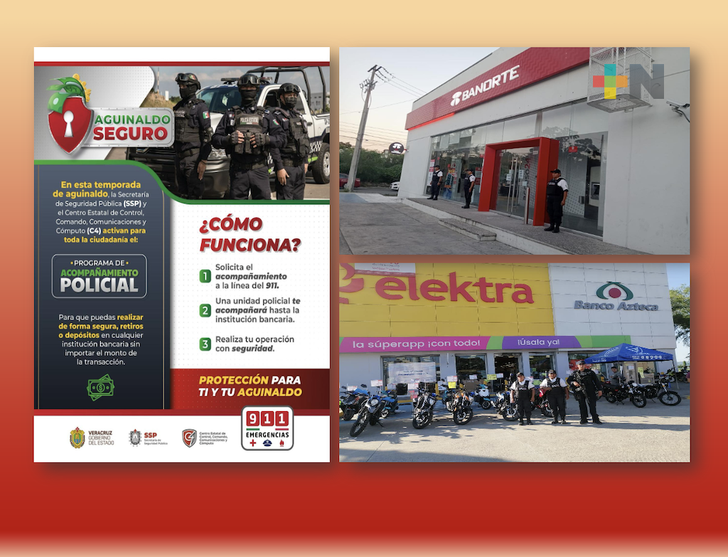 Aumentan solicitudes ciudadanas de acompañamiento policial por entrega de aguinaldos